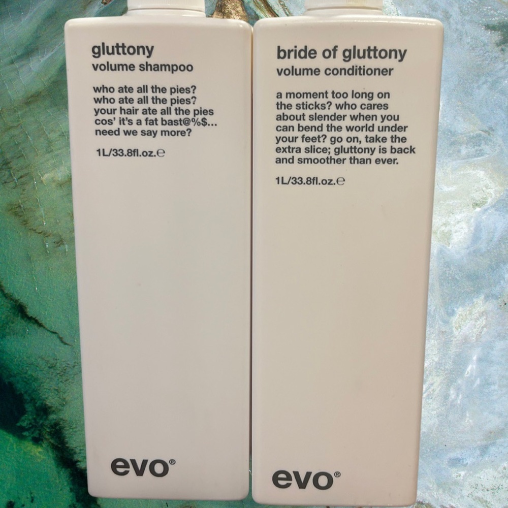 Evo Gluttony Volume Shampoo Conditioner 33.8 oz